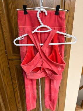 Women's Coral Active Leggings & Sports Bra Set - Performance Support